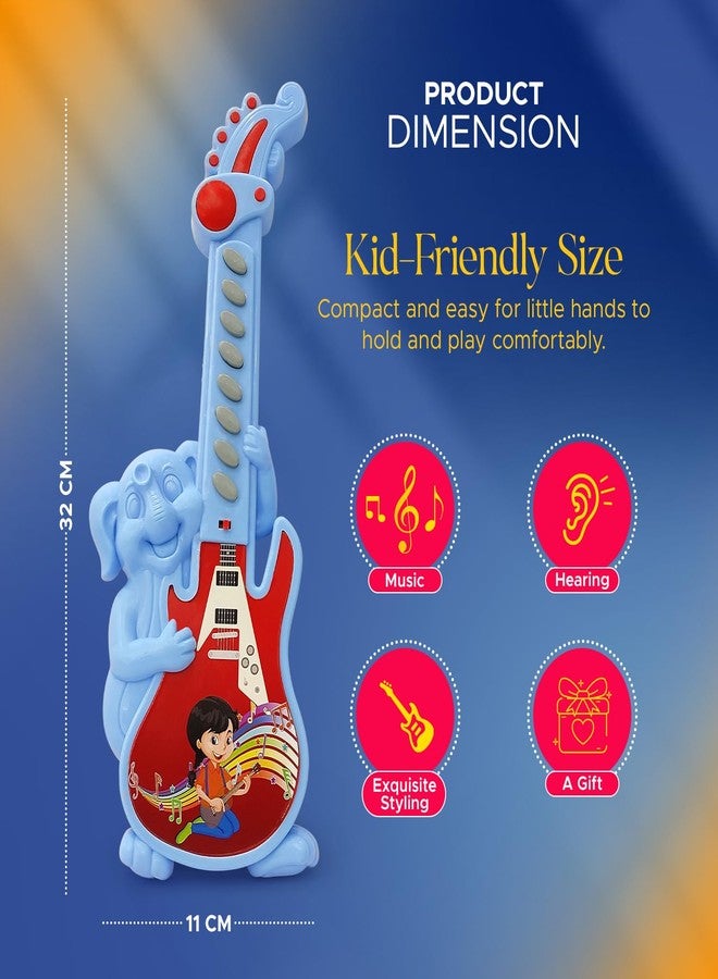 NHR Kids Musical Guitar - 8 Sound Buttons, Music Instrument for Beginners Toddlers, Fun & Educational Toy for Early Learning and Development for 1+ Years for Child (Multicolor) - Image 2